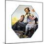 Home from the County Fair (or Father and Children in Carriage)-Norman Rockwell-Mounted Giclee Print