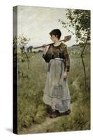 Home from the Fields-Charles Sprague Pearce-Stretched Canvas