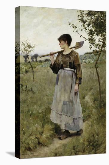 Home from the Fields-Charles Sprague Pearce-Stretched Canvas