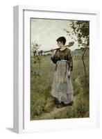 Home from the Fields-Charles Sprague Pearce-Framed Giclee Print