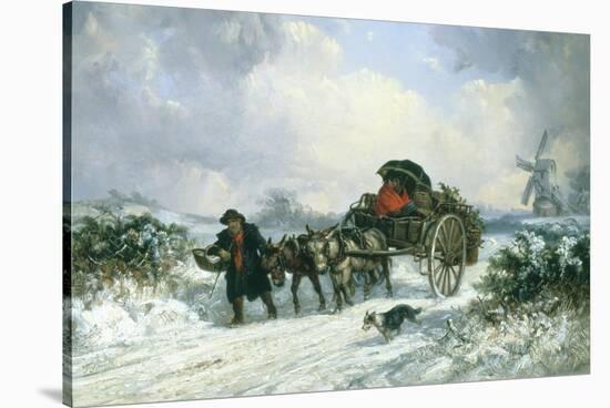 Home from the Market with the Christmas Holly-Thomas Smythe-Stretched Canvas