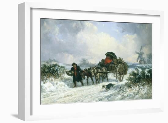 Home from the Market with the Christmas Holly-Thomas Smythe-Framed Giclee Print