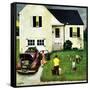 "Home from Vacation", August 23, 1952-John Falter-Framed Stretched Canvas