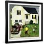 "Home from Vacation", August 23, 1952-John Falter-Framed Giclee Print