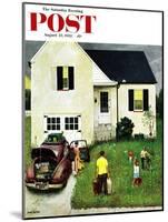 "Home from Vacation" Saturday Evening Post Cover, August 23, 1952-John Falter-Mounted Giclee Print