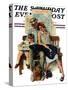 "Home from Vacation" Saturday Evening Post Cover, September 13,1930-Norman Rockwell-Stretched Canvas
