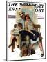 "Home from Vacation" Saturday Evening Post Cover, September 13,1930-Norman Rockwell-Mounted Giclee Print