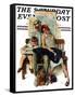 "Home from Vacation" Saturday Evening Post Cover, September 13,1930-Norman Rockwell-Framed Stretched Canvas