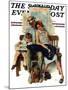 "Home from Vacation" Saturday Evening Post Cover, September 13,1930-Norman Rockwell-Mounted Giclee Print