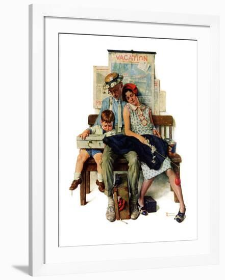 "Home from Vacation", September 13,1930-Norman Rockwell-Framed Giclee Print