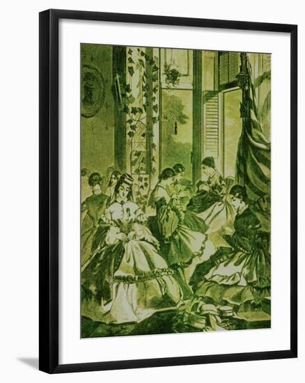 Home front in American Civil War-Winslow Homer-Framed Giclee Print