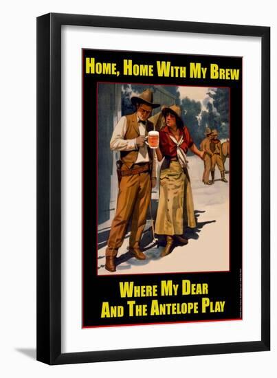 Home Home with My Bre, Where My Dear and the Antelope Play-null-Framed Art Print