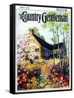 "Home in Springtime," Country Gentleman Cover, April 1, 1930-Nelson Grofe-Framed Stretched Canvas