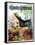 "Home in Springtime," Country Gentleman Cover, April 1, 1930-Nelson Grofe-Framed Stretched Canvas