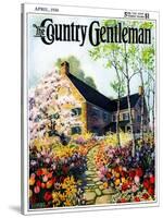 "Home in Springtime," Country Gentleman Cover, April 1, 1930-Nelson Grofe-Stretched Canvas