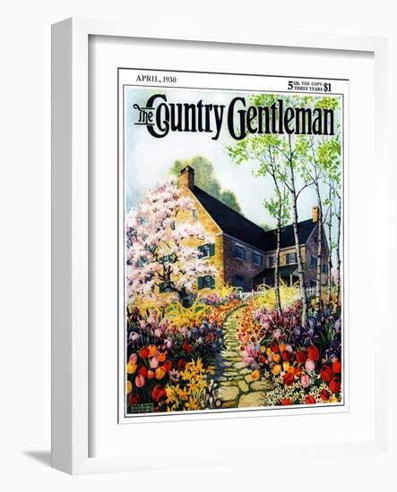 "Home in Springtime," Country Gentleman Cover, April 1, 1930-Nelson Grofe-Framed Giclee Print