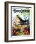 "Home in Springtime," Country Gentleman Cover, April 1, 1930-Nelson Grofe-Framed Premium Giclee Print