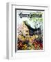 "Home in Springtime," Country Gentleman Cover, April 1, 1930-Nelson Grofe-Framed Premium Giclee Print