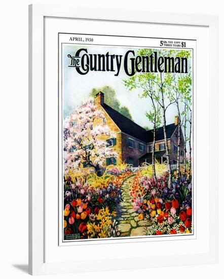 "Home in Springtime," Country Gentleman Cover, April 1, 1930-Nelson Grofe-Framed Giclee Print