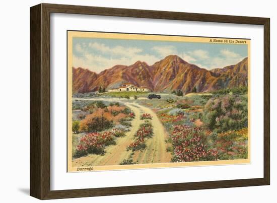 Home in the Desert, San Diego County, California-null-Framed Art Print