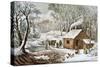 Home in the Wilderness-Currier & Ives-Stretched Canvas