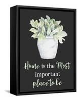 Home Is The Most Important Place-Janice Gaynor-Framed Stretched Canvas