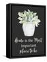 Home Is The Most Important Place-Janice Gaynor-Framed Stretched Canvas
