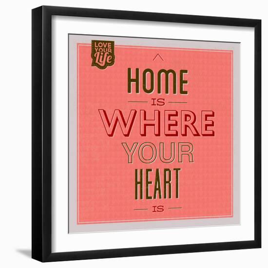 Home Is Were Your Heart Is 1-Lorand Okos-Framed Art Print