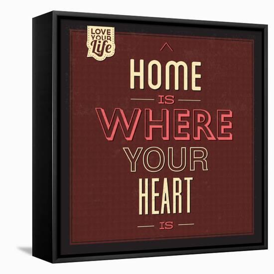 Home Is Were Your Heart Is-Lorand Okos-Framed Stretched Canvas