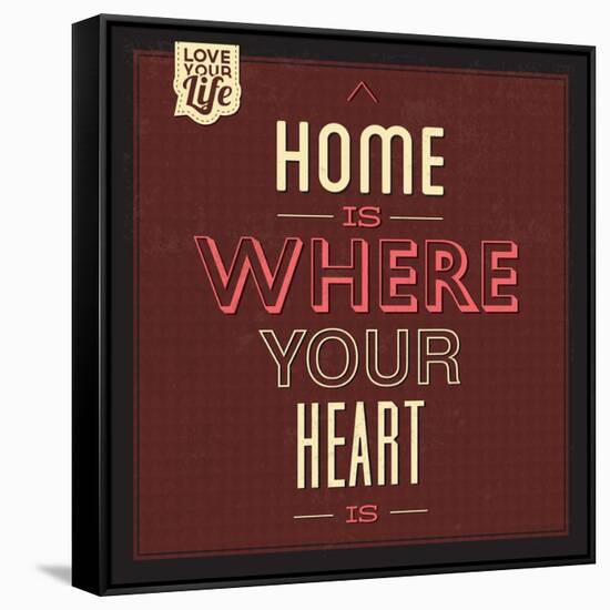 Home Is Were Your Heart Is-Lorand Okos-Framed Stretched Canvas