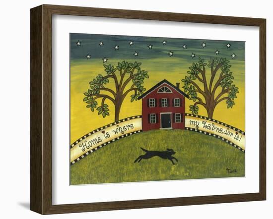 Home Is Where My Labrador Is-Tina Nichols-Framed Giclee Print