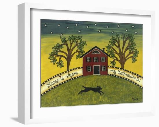 Home Is Where My Labrador Is-Tina Nichols-Framed Giclee Print