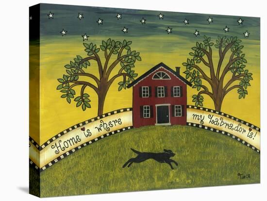 Home Is Where My Labrador Is-Tina Nichols-Stretched Canvas