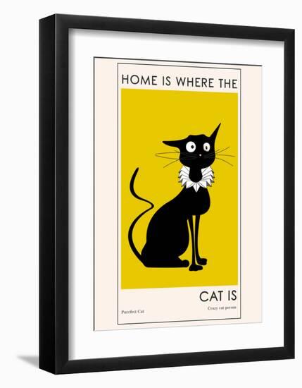 Home Is where The Cat Is-Ayse-Framed Art Print