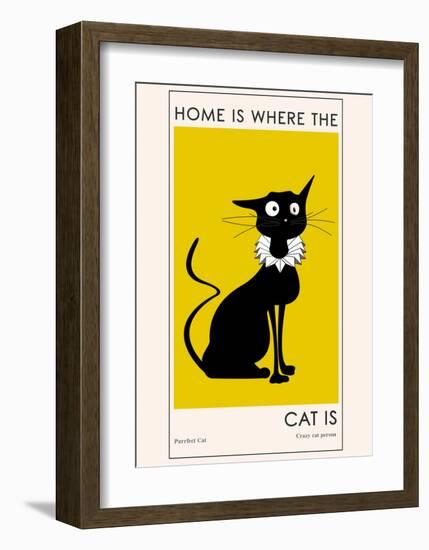 Home Is where The Cat Is-Ayse-Framed Art Print