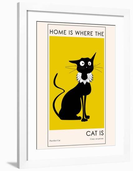 Home Is where The Cat Is-Ayse-Framed Art Print