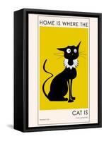 Home Is where The Cat Is-Ayse-Framed Stretched Canvas