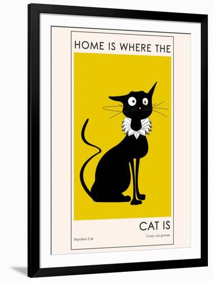 Home Is where The Cat Is-Ayse-Framed Art Print