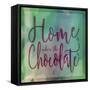 Home Is Where The Chocolate Is-Cora Niele-Framed Stretched Canvas