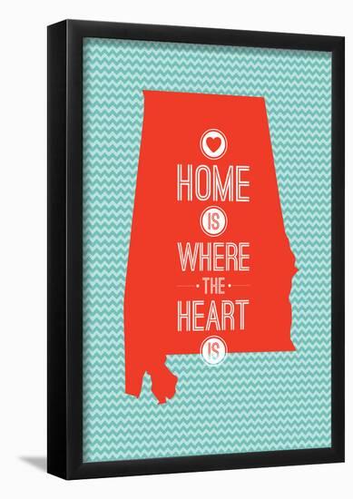 Home Is Where The Heart Is - Alabama-null-Framed Poster