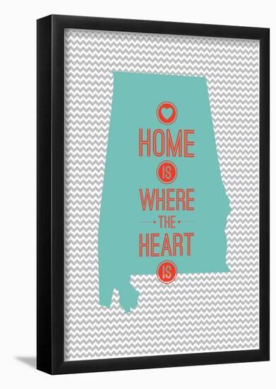 Home Is Where The Heart Is - Alabama-null-Framed Poster