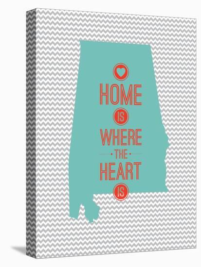 Home Is Where The Heart Is - Alabama-null-Stretched Canvas