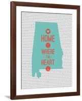 Home Is Where The Heart Is - Alabama-null-Framed Art Print