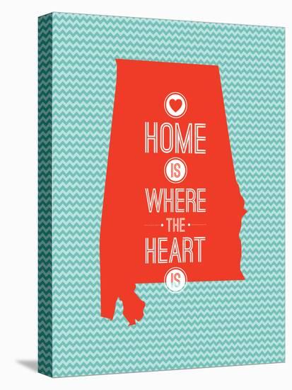 Home Is Where The Heart Is - Alabama-null-Stretched Canvas