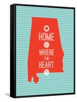 Home Is Where The Heart Is - Alabama-null-Framed Stretched Canvas