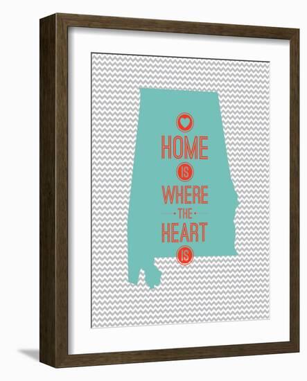 Home Is Where The Heart Is - Alabama-null-Framed Art Print