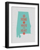 Home Is Where The Heart Is - Alabama-null-Framed Art Print