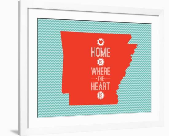 Home Is Where The Heart Is - Arkansas-null-Framed Art Print