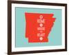 Home Is Where The Heart Is - Arkansas-null-Framed Art Print
