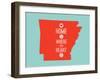 Home Is Where The Heart Is - Arkansas-null-Framed Art Print